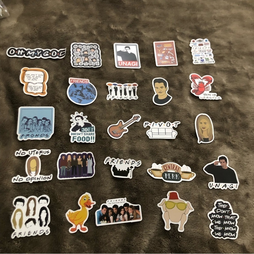 25 Friends No Repeat Stickers
